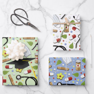 Nursing School Graduation Wrapping Paper Sheet