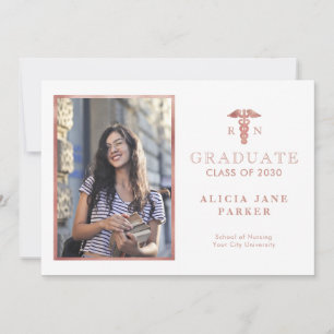Nursing school graduation year rose gold photo