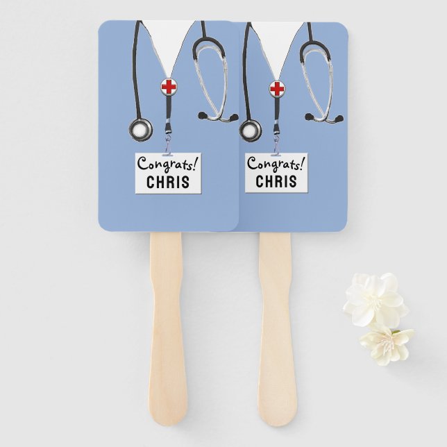 Nursing School or Medical School Graduation Hand Fan (Front and Back)