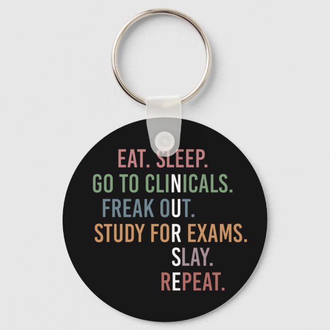 Nursing School student Future Nurse RN Gifts Key Ring (Front)