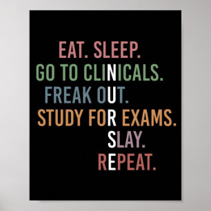 Nursing School student Future Nurse RN Gifts Poster