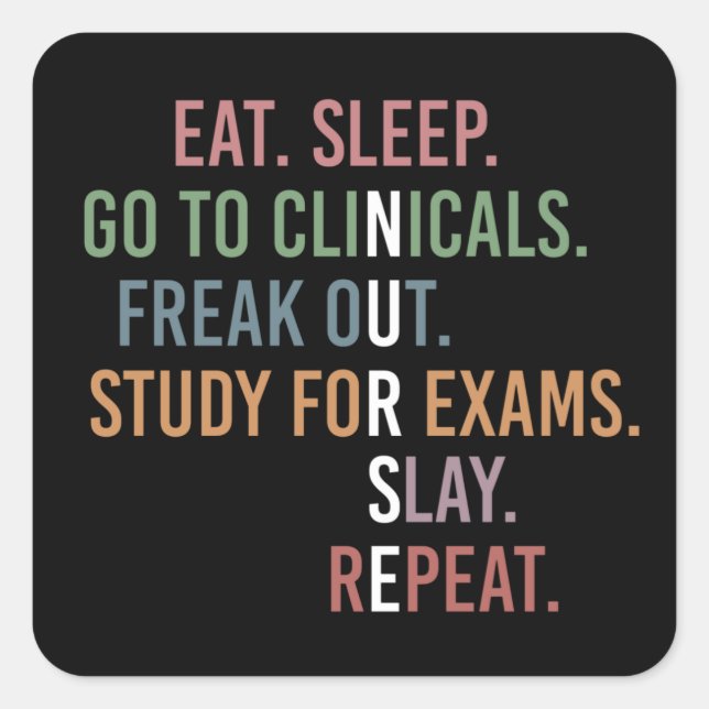 Nursing School student Future Nurse RN Gifts Square Sticker (Front)