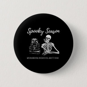 Nursing School Student Halloween Skeleton for Spoo 6 Cm Round Badge