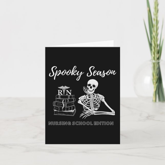 Nursing School Student Halloween Skeleton for Spoo Card (Front)