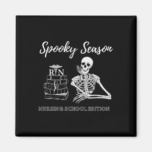 Nursing School Student Halloween Skeleton for Spoo Magnet