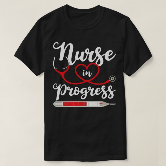 Nursing School Student Stethoscope Medicine Future T-Shirt (Design Front)