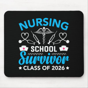 Nursing School Survivor 2026 Nurse Graduate Gradua Mouse Mat