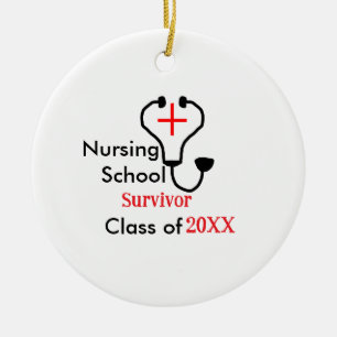 Nursing School survivor class of 20XX medical nurs Ceramic Tree Decoration