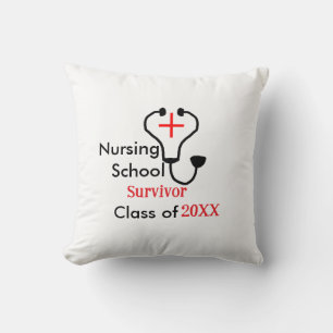 Nursing School survivor class of 20XX medical nurs Cushion