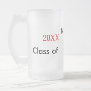 Nursing School survivor class of 20XX medical nurs Frosted Glass Beer Mug