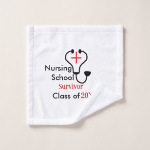 Nursing School survivor class of 20XX medical nurs Wash Cloth