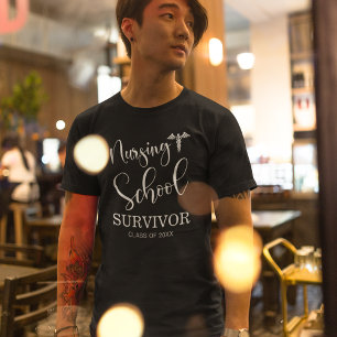 Nursing School Survivor   Nurse Graduate T-Shirt