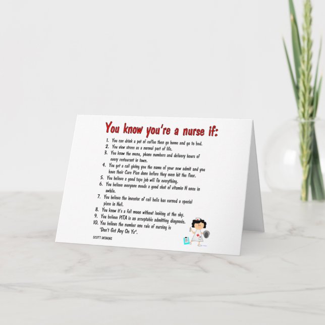 Nursing Shots Greeting Card - Customised (Front)