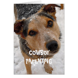 Nursing Sick Kid Cute Dog - Cowboy Parenting