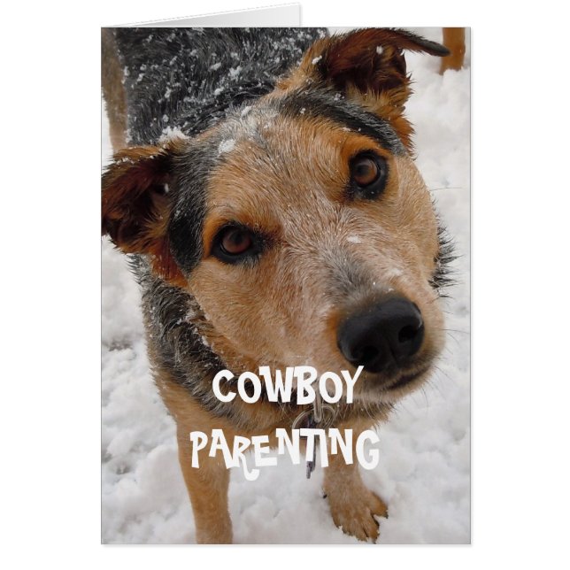 Nursing Sick Kid Cute Dog - Cowboy Parenting (Front)