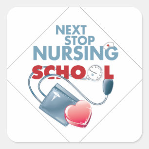 Nursing Square Sticker