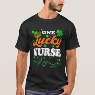 Nursing St Patricks Day One Lucky Nurse Shamrock T-Shirt