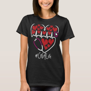 Nursing Stethoscope Heart CNA Valentine's Day T-Shirt