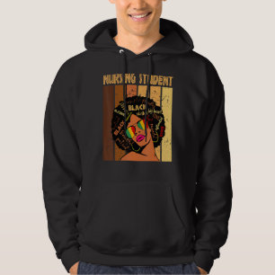Nursing Student Afro African American Black Histor Hoodie