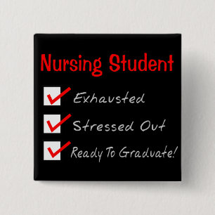 Nursing Student "Check Mark" T-Shirts & Gifts 15 Cm Square Badge