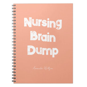 Nursing Student College Study Minimalist Coral Notebook