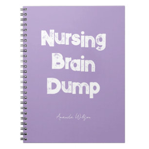 Nursing Student College Study Minimalist Lavander Notebook