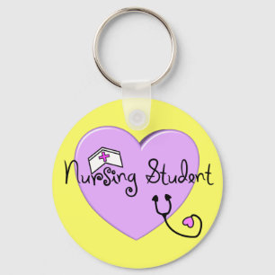 Nursing Student Pink Heart--Adorable Key Ring