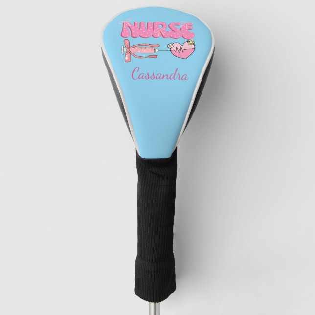 Nursing Student School Future Nurse Name Gift Golf Head Cover (Front)