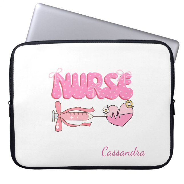 Nursing Student School Future Nurse Name Gift Laptop Sleeve (Front)