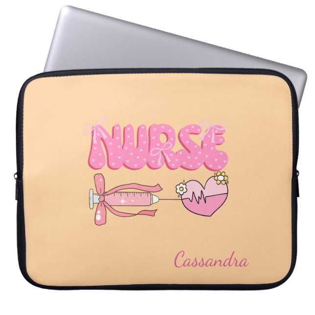 Nursing Student School Future Nurse Name Gift Laptop Sleeve (Front)