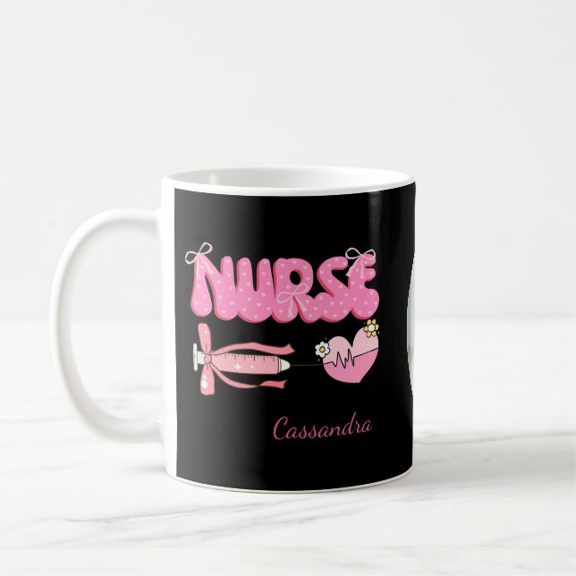 Nursing Student School Future Nurse Photo Name  Coffee Mug (Left)