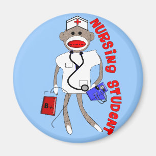 Nursing Student Sock Monkey Gifts Magnet
