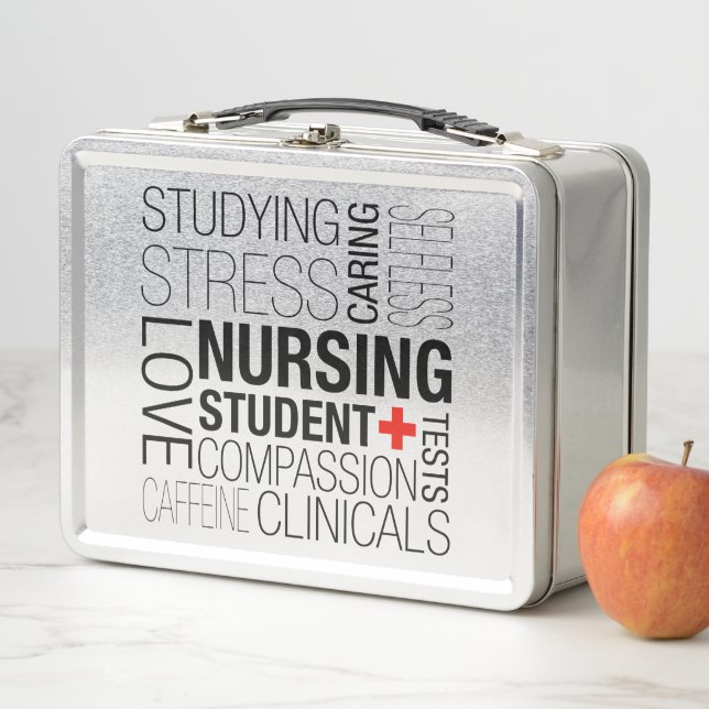 Nursing Student Text Metal Lunch Box (In Situ)