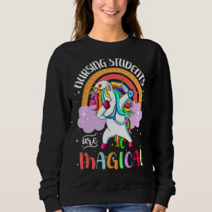 Nursing Students Rn Nursing Magical Unicorn Rainb Sweatshirt