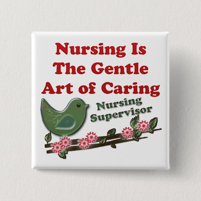 Nursing Supervisor 15 Cm Square Badge (Front)