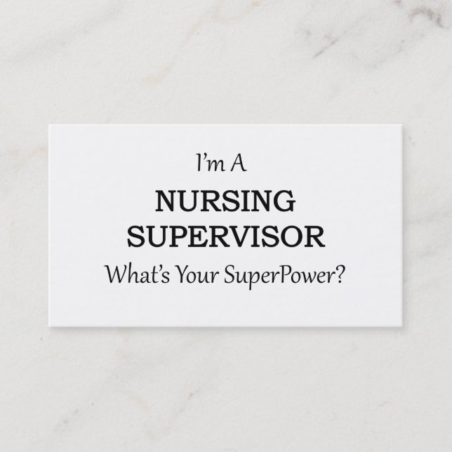 Nursing Supervisor Business Card (Front)