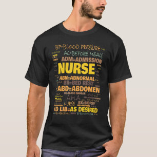 Nursing Terminology Commonly Used Terms T-Shirt
