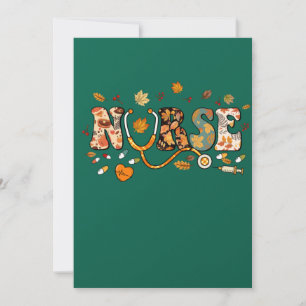 Nursing Thanksgiving Day Stethoscope Fall Nurse Co Invitation
