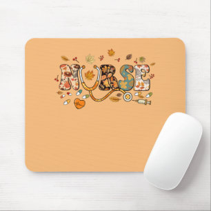 Nursing Thanksgiving Day Stethoscope Fall Nurse Co Mouse Mat