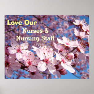 Nursing Week Posters art Love our Nurses Blossoms