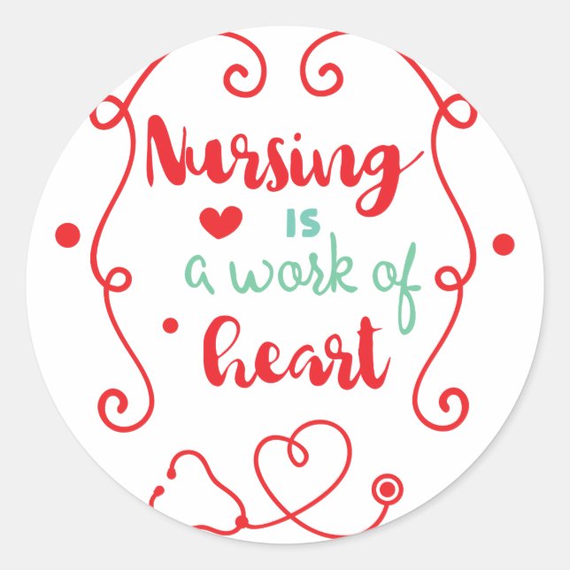 Nursing Work Classic Round Sticker (Front)