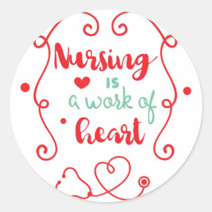 Nursing Work Classic Round Sticker