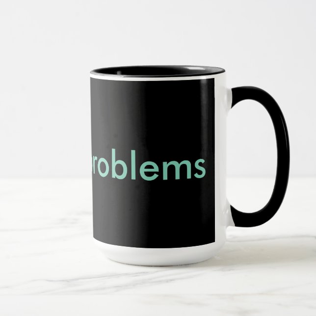 #nursingproblems black & aqua mug (Right)