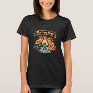 Nurture Hope Vintage Kids Watering Flower T-Shirt