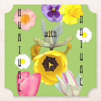 Nurture with Nature  Paper Coaster