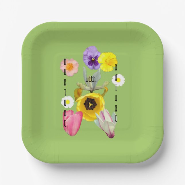 Nurture with Nature  Paper Plate (Front)