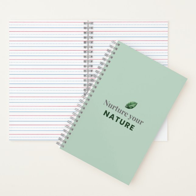 Nurture Your Nature Minimal Motivational Notebook (Inside)