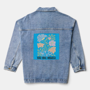 Nurtured and Valued: Floral Edition Denim Jacket