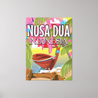 Nusa Dua Indonesia travel poster Canvas Print