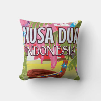 Nusa Dua Indonesia travel poster Cushion